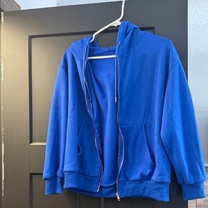 Blue Zip-Up Hoodie